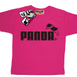 Panda - oryginalna koszulka dziecięca - różowy