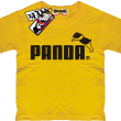 Panda - oryginalna koszulka dziecięca - żółty