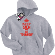 Keep calm and be yourself super bluza z kapturem dla dziecka - melanż