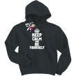 Keep calm and be yourself super bluza z kapturem dla dziecka - czarny