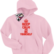 Keep calm and be yourself super bluza z kapturem dla dziecka - różowy