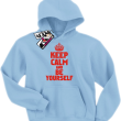 Keep calm and be yourself super bluza z kapturem dla dziecka - błękitny