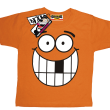 Buźka z uśmiechem dziecięca koszulka - pomarańczowy