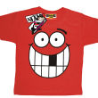 Buźka z uśmiechem dziecięca koszulka - czerwony
