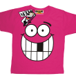 Buźka z uśmiechem dziecięca koszulka - różowy