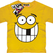 Buźka z uśmiechem dziecięca koszulka - żółty