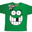 Buźka z uśmiechem dziecięca koszulka - zielony