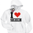 I love Szczecin bluza dziecięca z kapturem - biała