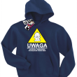 Uwaga moi rodzice nie odpowiadają za szkody i zniszczenia świetna bluza dziecięca - granatowy