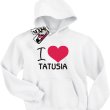 I love Tatusia dziecięca bluza z kapturem - white