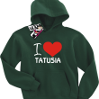I love Tatusia dziecięca bluza z kapturem - bottle-green