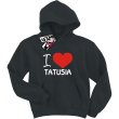 I love Tatusia dziecięca bluza z kapturem - black
