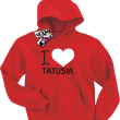 I love Tatusia dziecięca bluza z kapturem -red