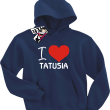 I love Tatusia dziecięca bluza z kapturem - navy blue