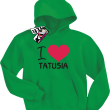I love Tatusia dziecięca bluza z kapturem - green