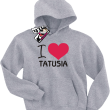 I love Tatusia dziecięca bluza z kapturem - ash