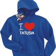 I love Tatusia dziecięca bluza z kapturem - blue