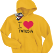 I love Tatusia dziecięca bluza z kapturem - yellow