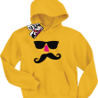 Wąsacz Wayfarer z nosem świetna dziecięca bluza - żółty