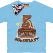 5-te urodzinki Solenizant wyjątkowa koszulka dziecięca - błękitny