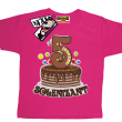 5-te urodzinki Solenizant wyjątkowa koszulka dziecięca - różowy