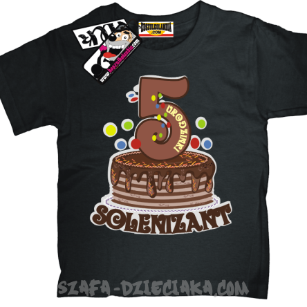 5-te urodzinki Solenizant wyjątkowa koszulka dziecięca - czarny