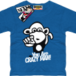 Małpka you are crazy man! koszulka dziecięca - niebieska