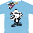 Małpka you are crazy man! koszulka dziecięca - błękitna
