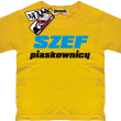 Szef piaskownicy zabawny tshirt dziecięcy - żółty