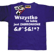 Wszystko co lubię jest zabronione tshirt dziecięcy z nadrukiem - purple