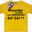 Wszystko co lubię jest zabronione tshirt dziecięcy z nadrukiem - yellow