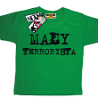 Mały terrorysta zabawna koszulka dla syna - zielona