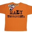 Mały terrorysta zabawna koszulka dla syna - pomarańczowa