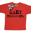 Mały terrorysta zabawna koszulka dla syna - czerwona