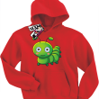 Stonoga zielona super dziecięca bluza - czerwony