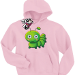 Stonoga zielona super dziecięca bluza - różowy