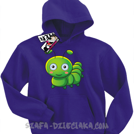 Stonoga zielona super dziecięca bluza - fioletowy