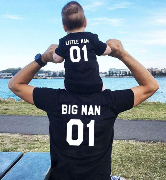 Big Man - Little Man - koszulka męska i koszulka lub body dziecięce - ZESTAW