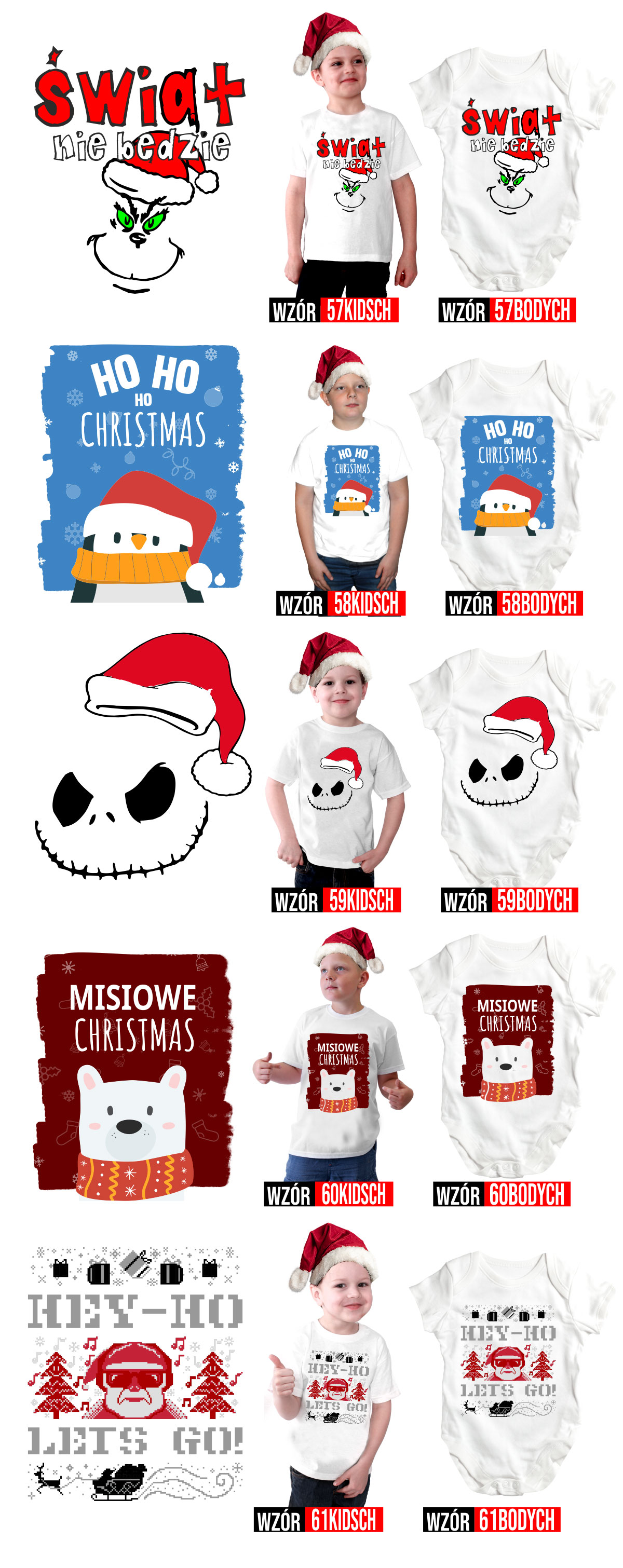 koszulki z motywami świątecznymi